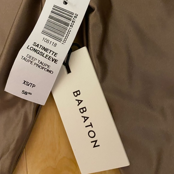 Babaton Black or Taupe Color Satin square neck body suit - Picture 4 of 5